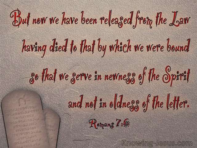 Romans 7:6 We Serve In Newness Of The Spirit (red)